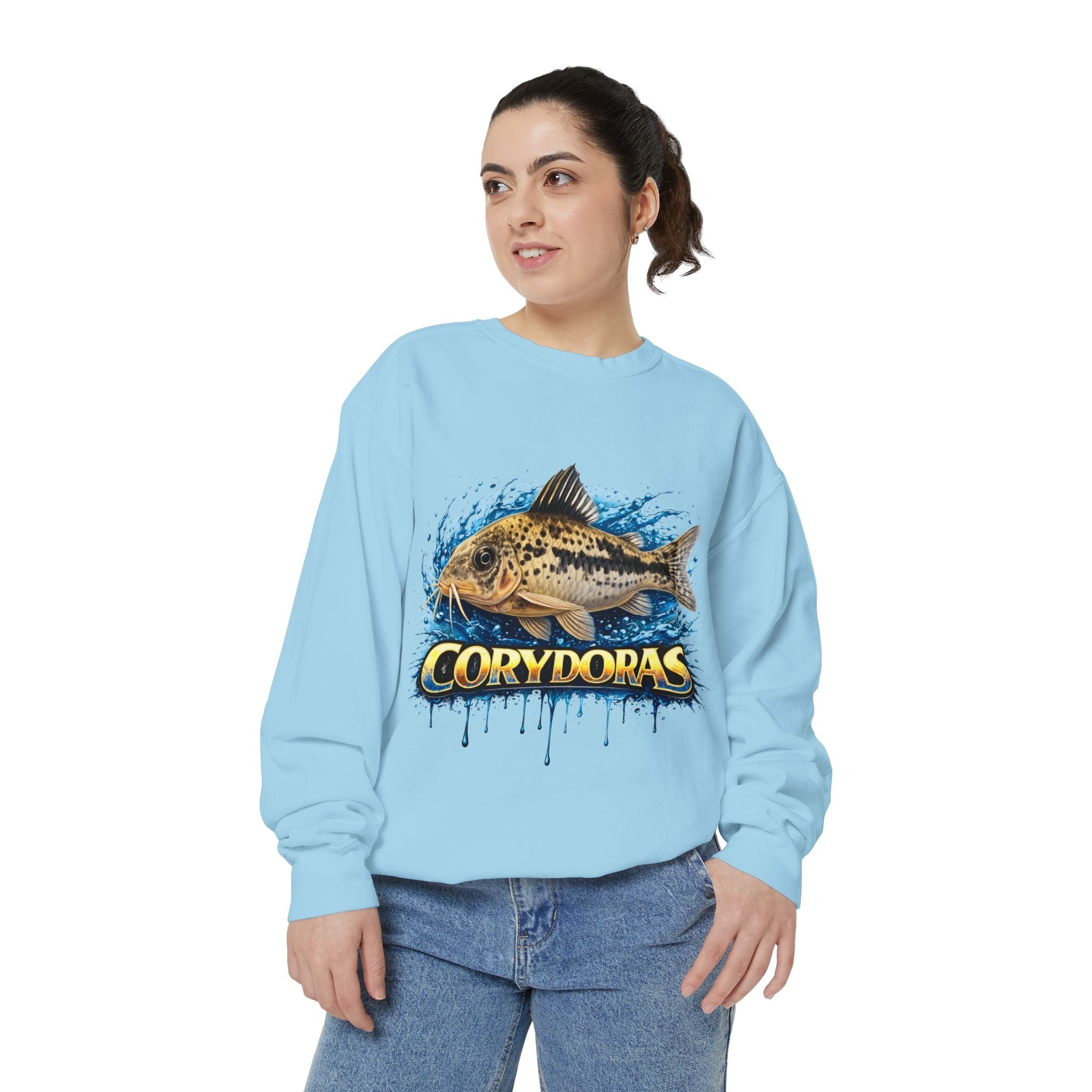 Corydoras Fish Sweatshirt — Aquatic Aquarium Catfish Graphic Crewneck