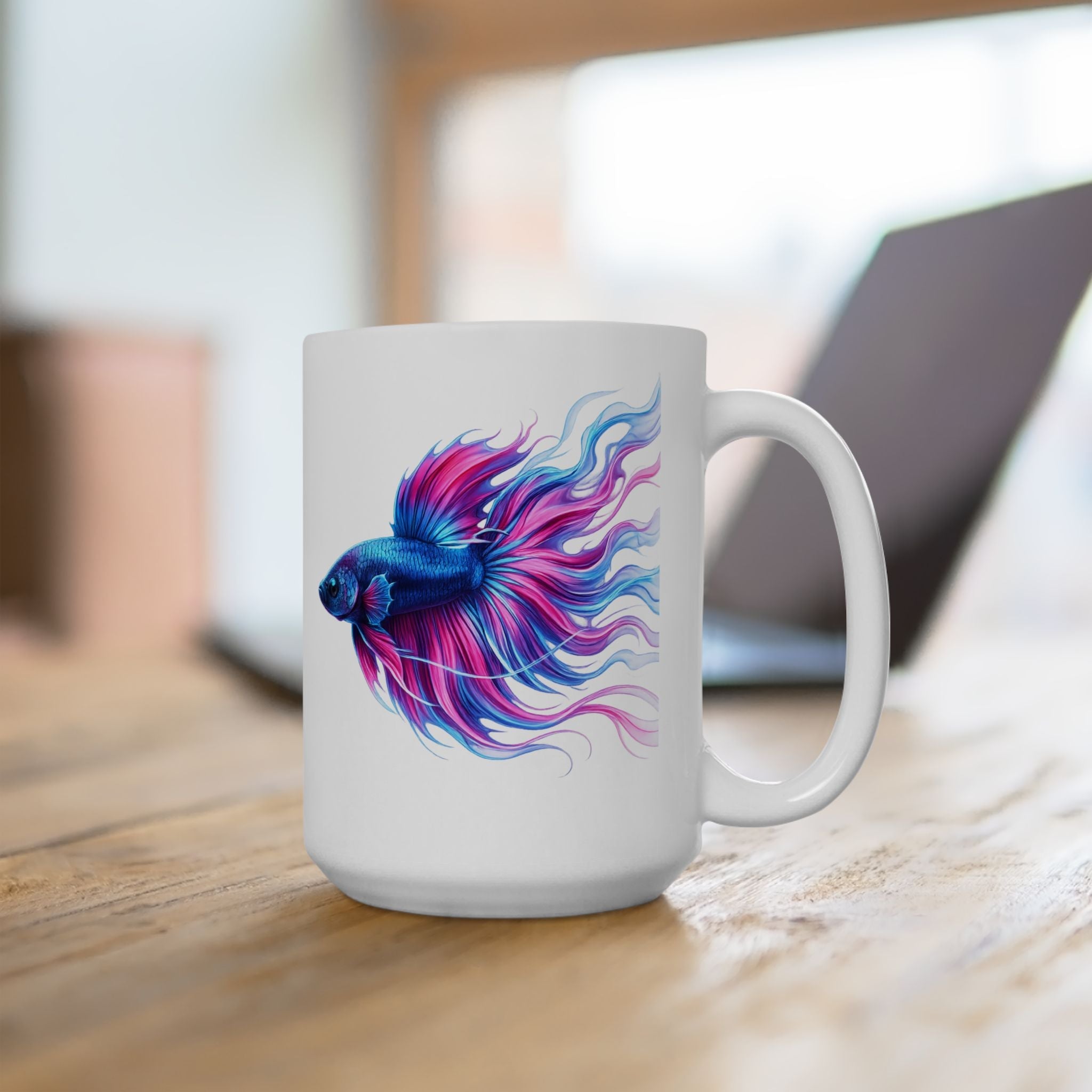 Electric Paint Betta Ceramic Mug