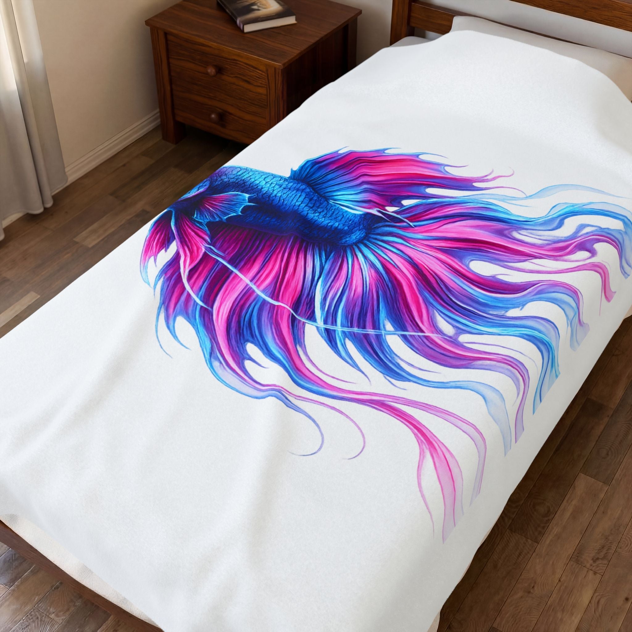 Electric Paint Betta Plush Blanket