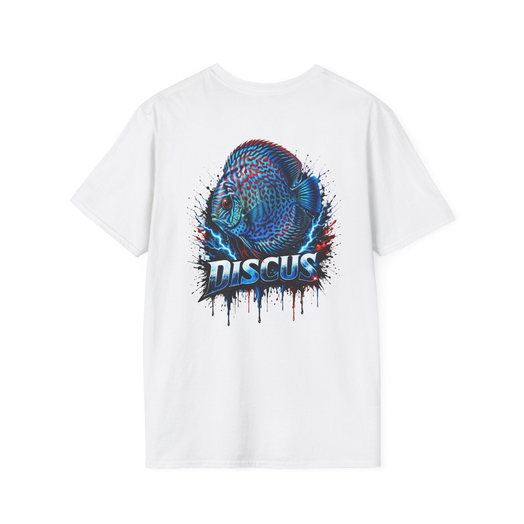 Electric Discus Fish T-Shirt - King of the Aquarium Lightning Art