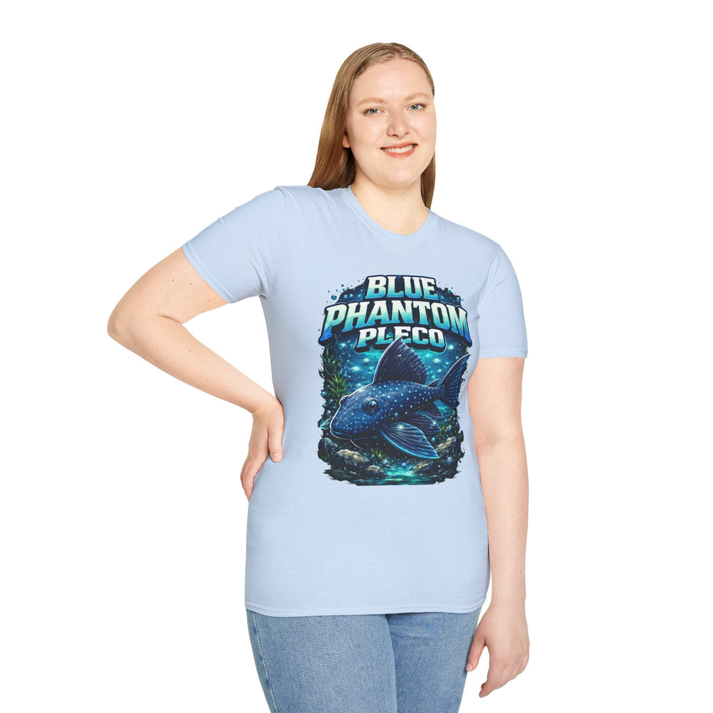 Blue Phantom Pleco T-Shirt — Graphic Aquarium Fish Tee