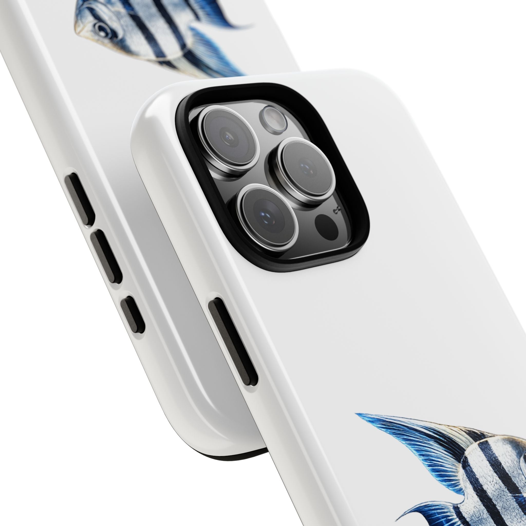 Angelfish Tough Phone Case – Durable Protective Case with Blue Tropical Fish Design