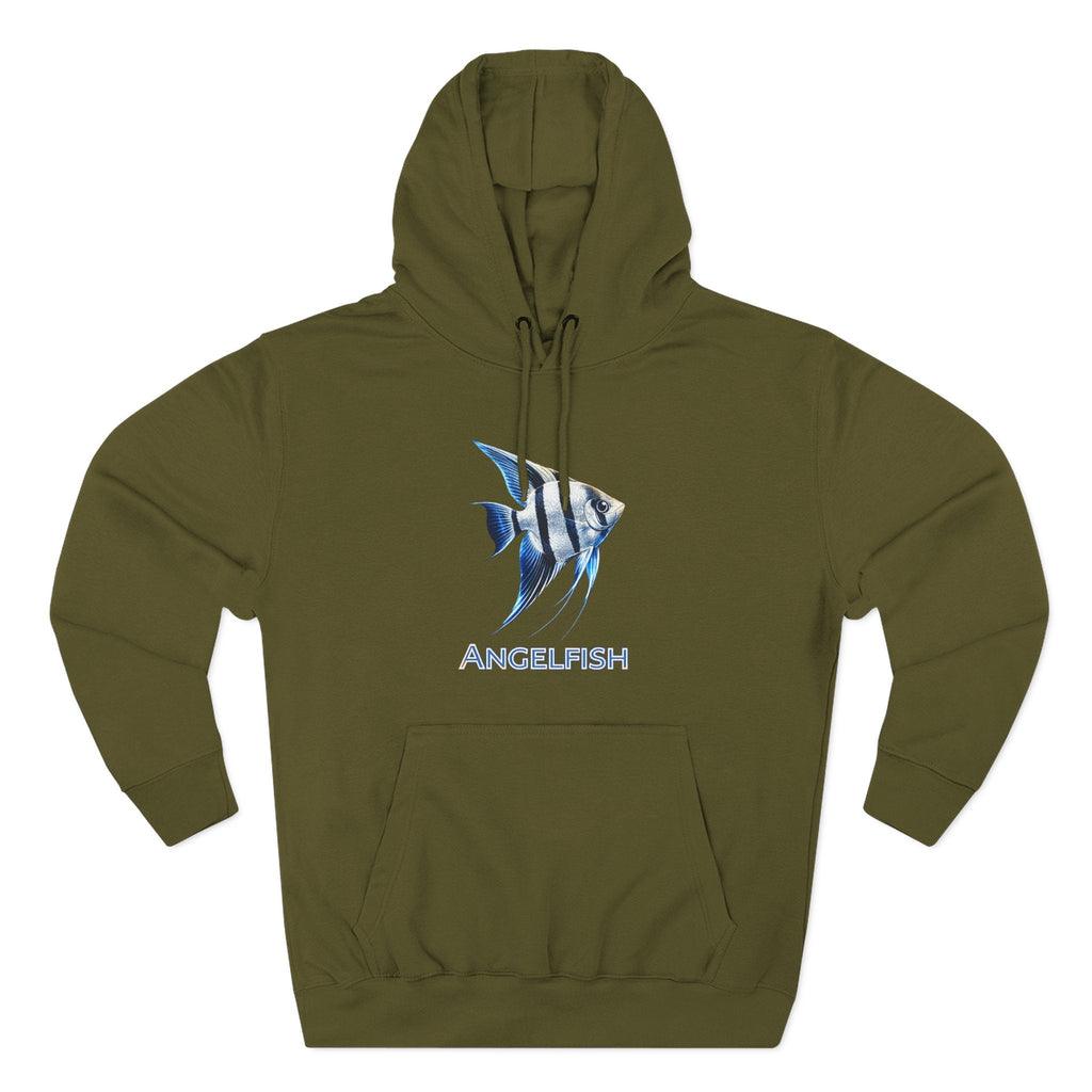 Angelfish Graphic Hoodie — Blue Aquarium Fish Pullover