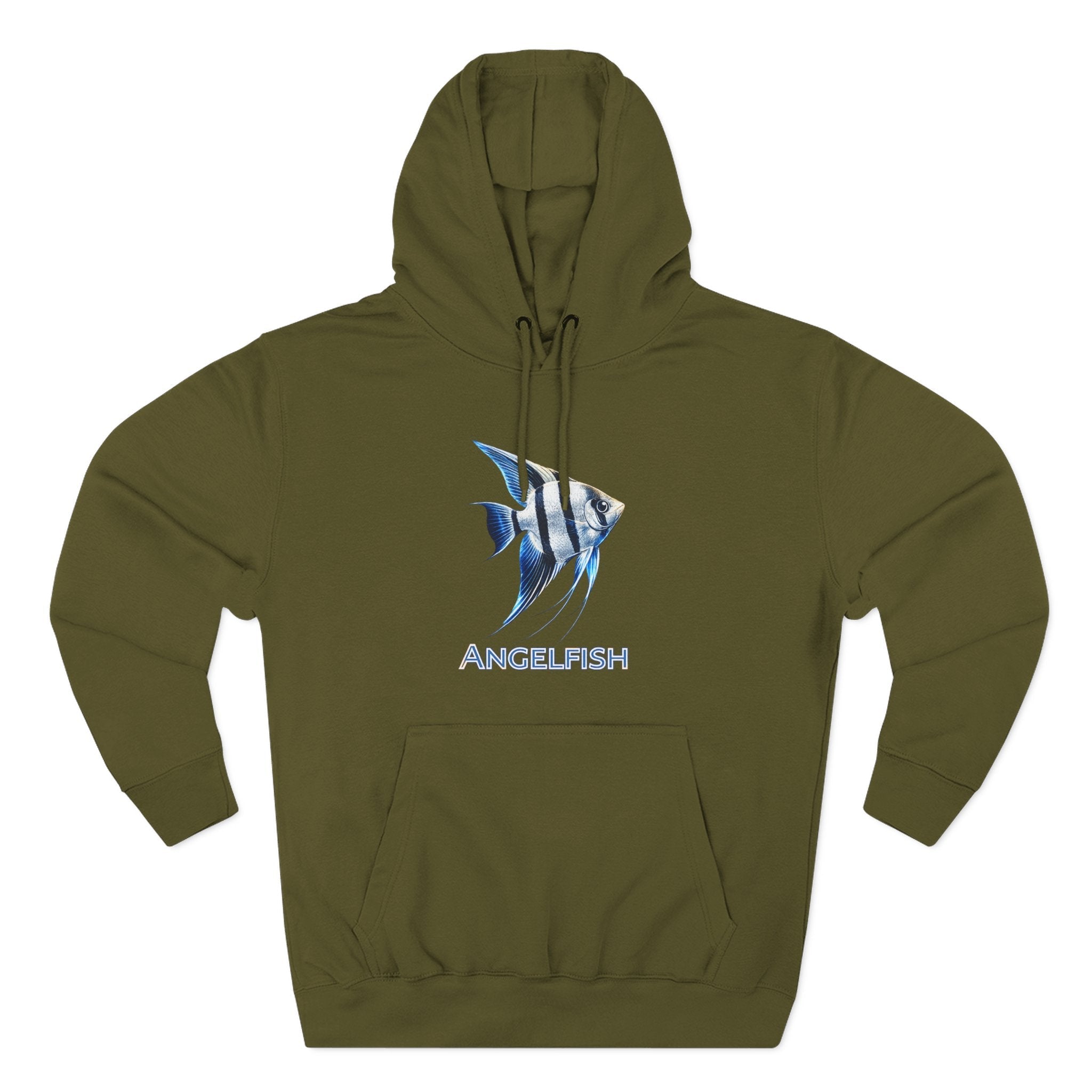 Angelfish Graphic Hoodie — Blue Aquarium Fish Pullover
