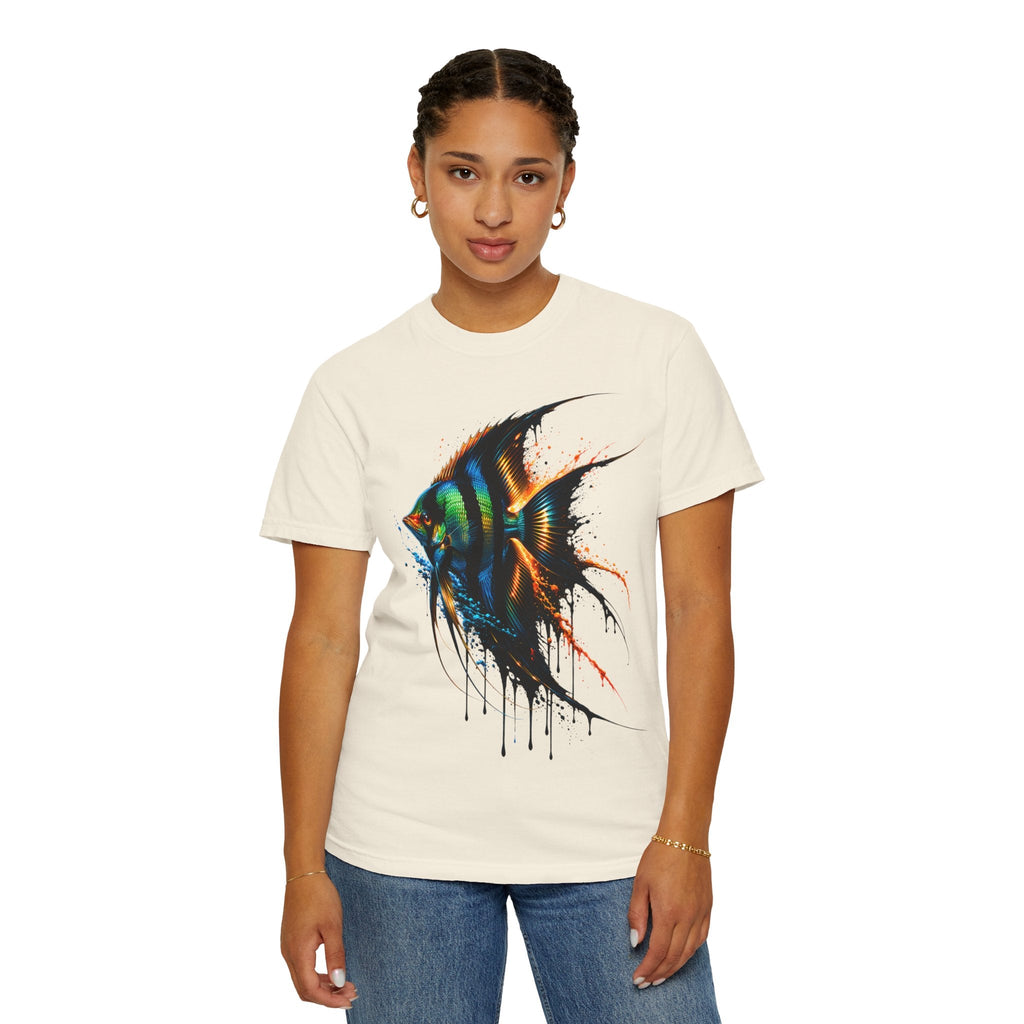 Vibrant Drip Angelfish Graphic Tee