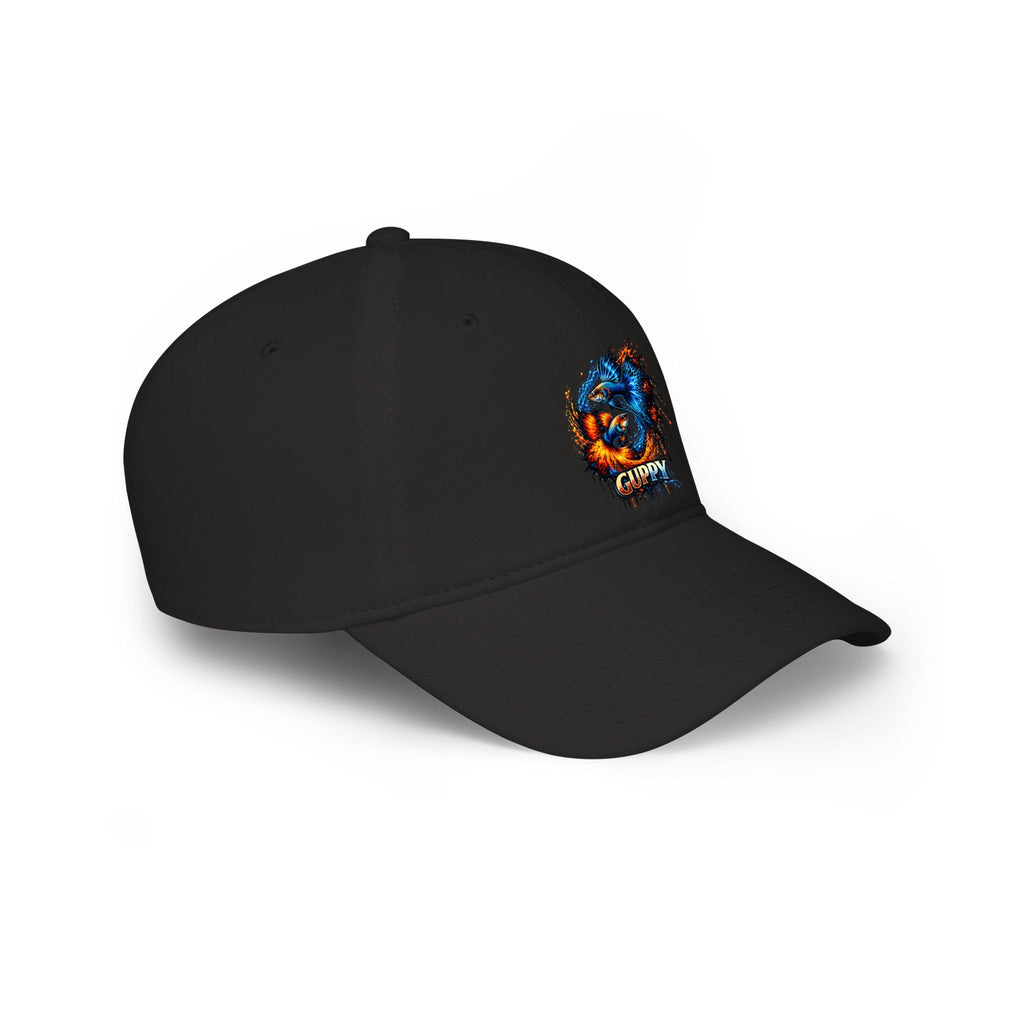 Low Profile Cap — Colorful Grunge Fish 'Guppy' Embroidered Hat