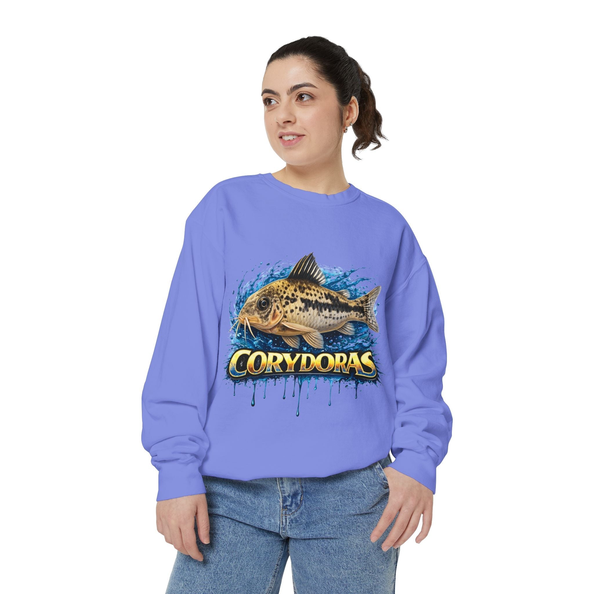 Corydoras Fish Sweatshirt — Aquatic Aquarium Catfish Graphic Crewneck