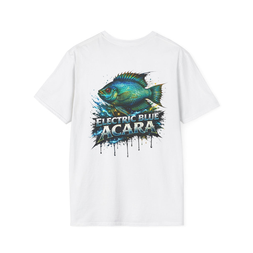 Electric Blue Acara Fish T-Shirt — Vibrant Angler Graphic Tee