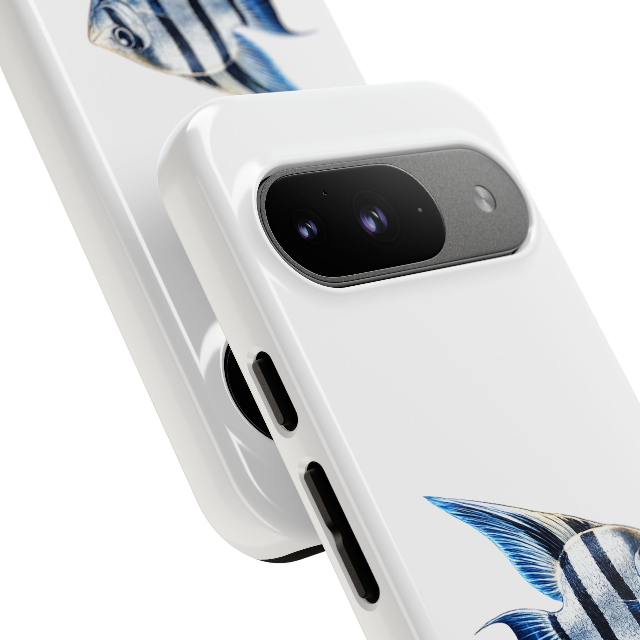 Angelfish Tough Phone Case – Durable Protective Case with Blue Tropical Fish Design
