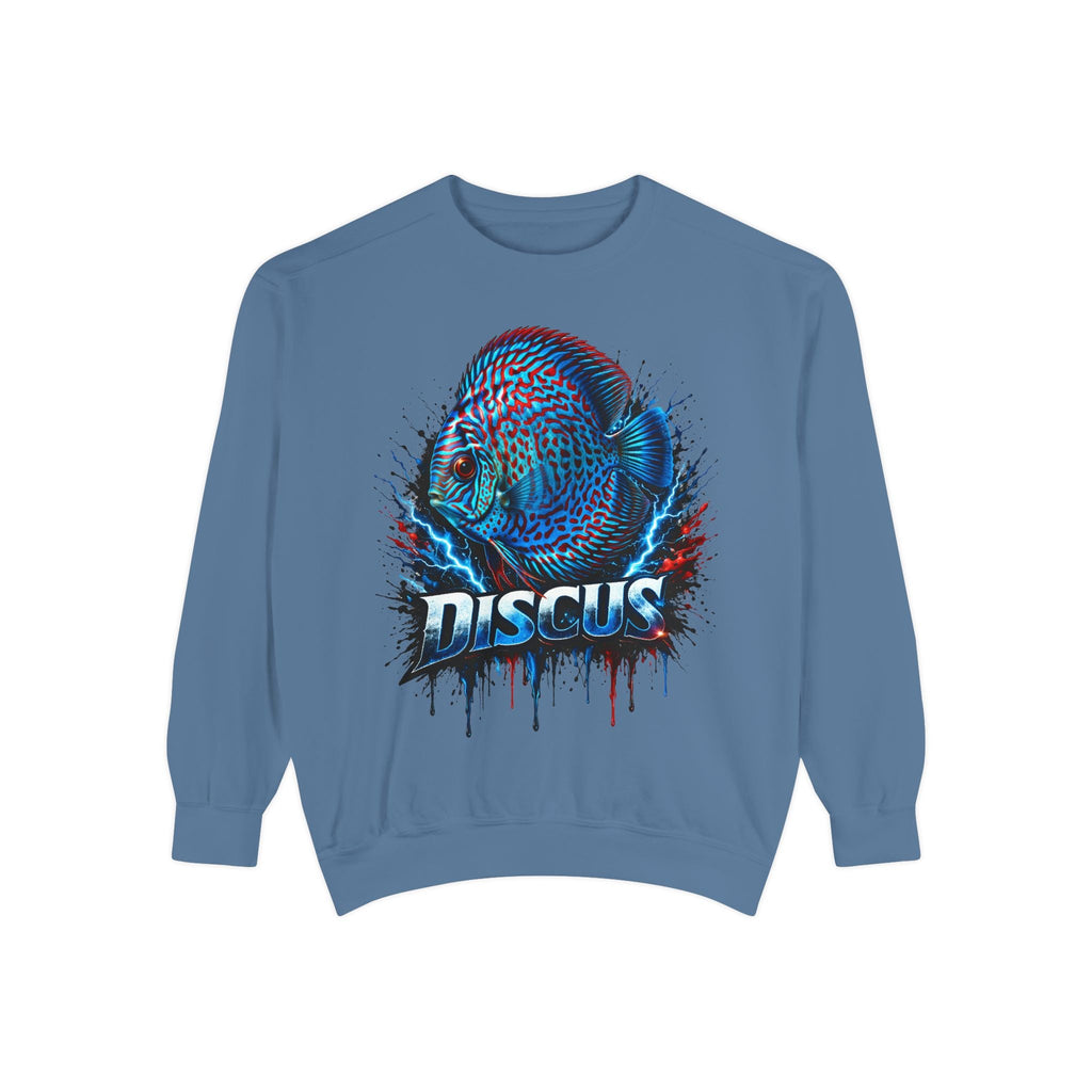 Discus Fish Graphic Sweatshirt — Vibrant Aquarium Lover Crewneck