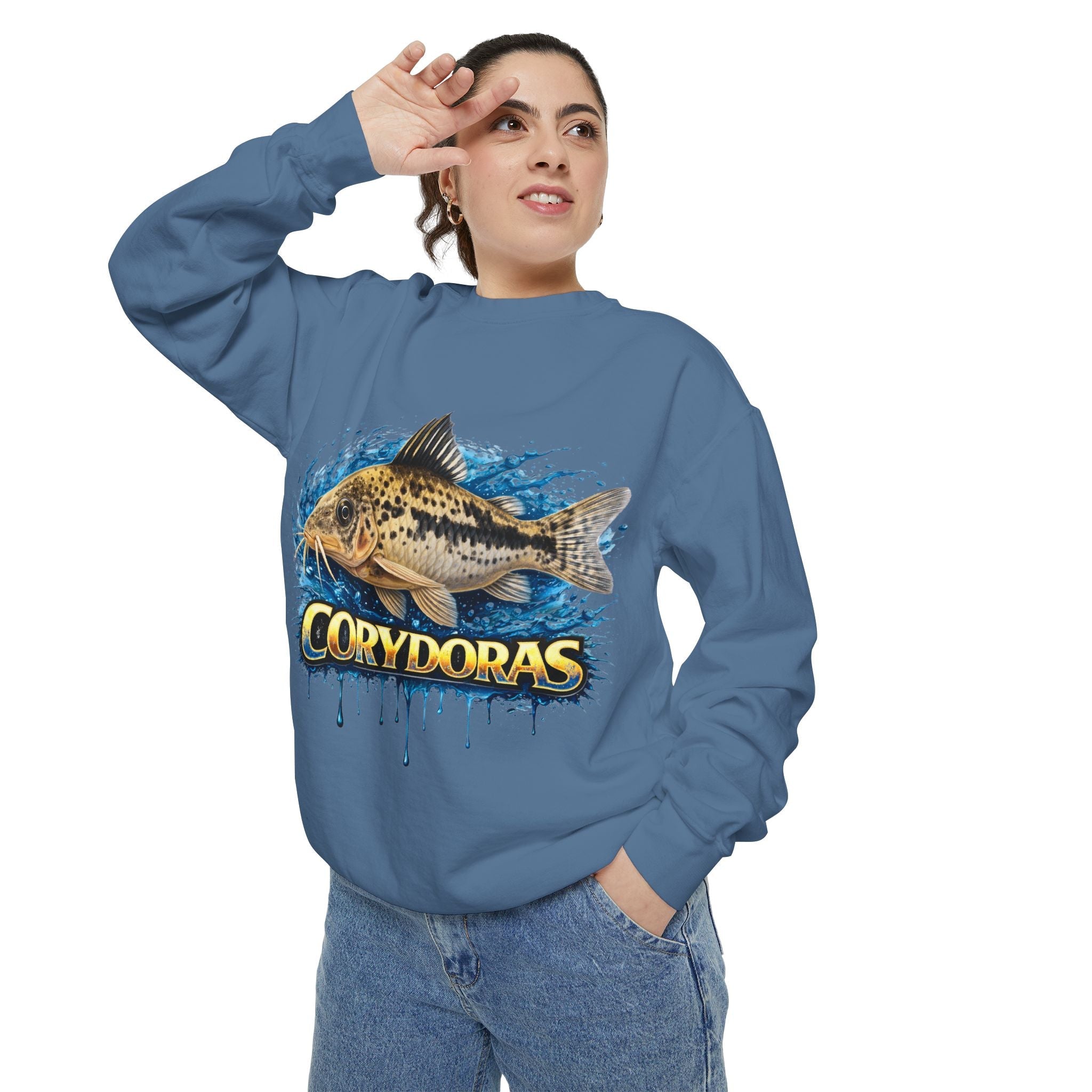Corydoras Fish Sweatshirt — Aquatic Aquarium Catfish Graphic Crewneck