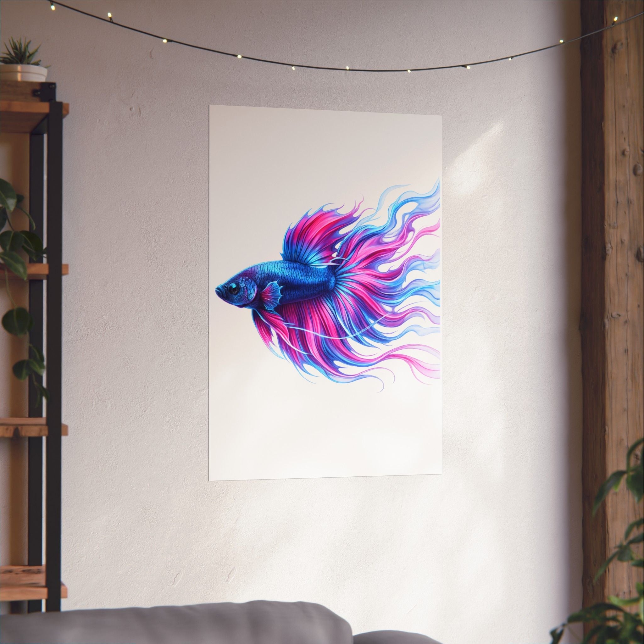Electric Paint Betta Art Poster