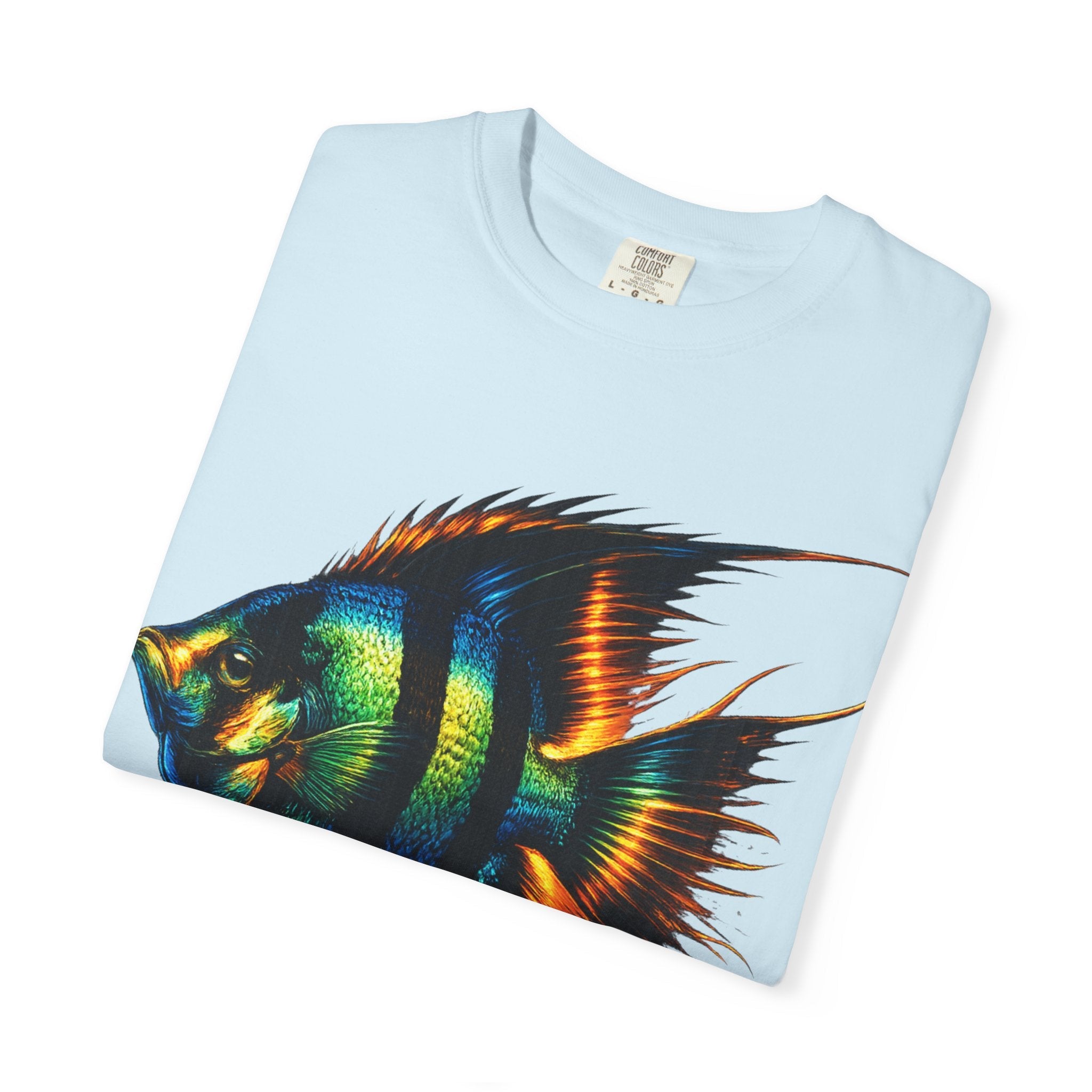 Angelfish Graphic T-Shirt — Vibrant Tropical Fish Illustration