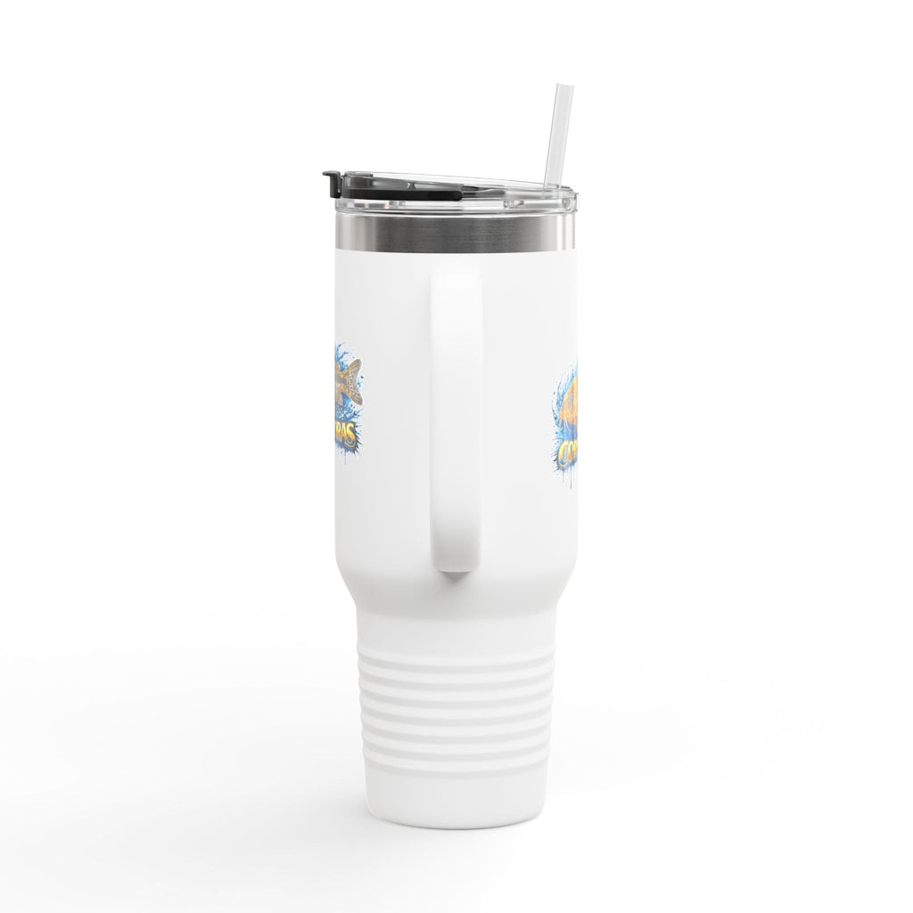 Corydoras Fish 40oz Insulated Travel Mug — Fishing Aquarium Lover Tumbler