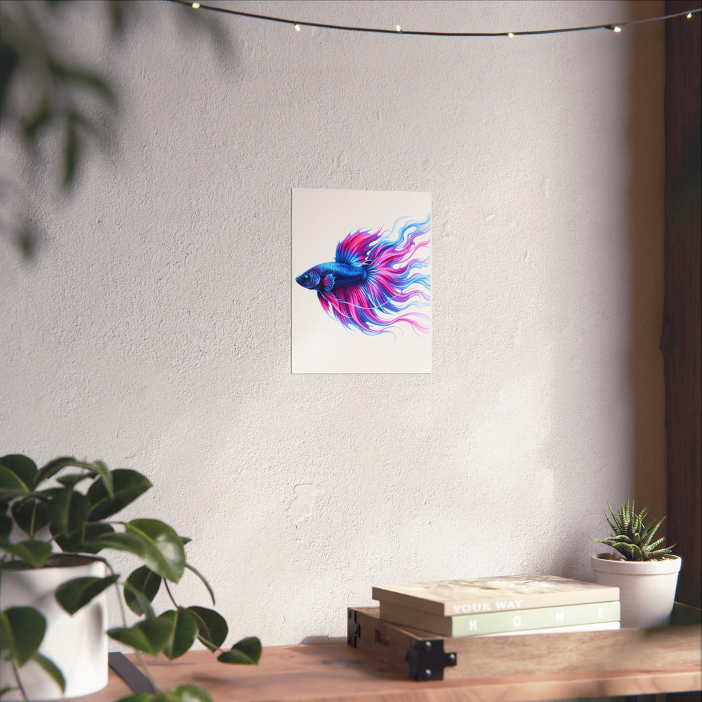 Electric Paint Betta Art Poster