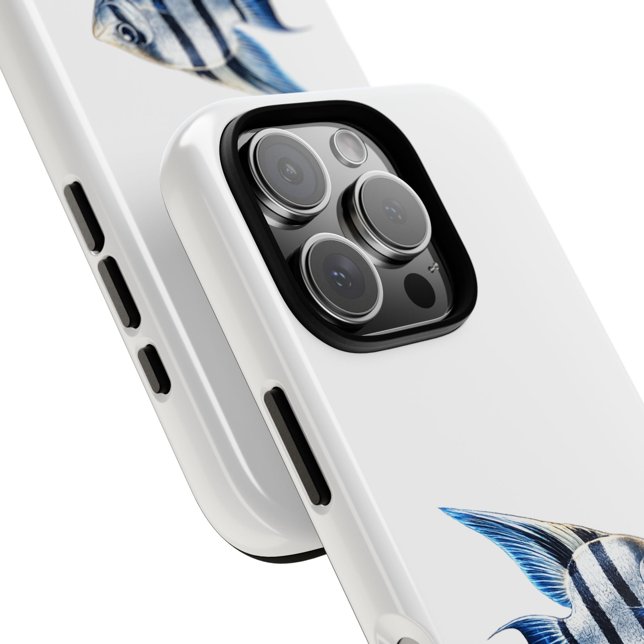 Angelfish Tough Phone Case – Durable Protective Case with Blue Tropical Fish Design