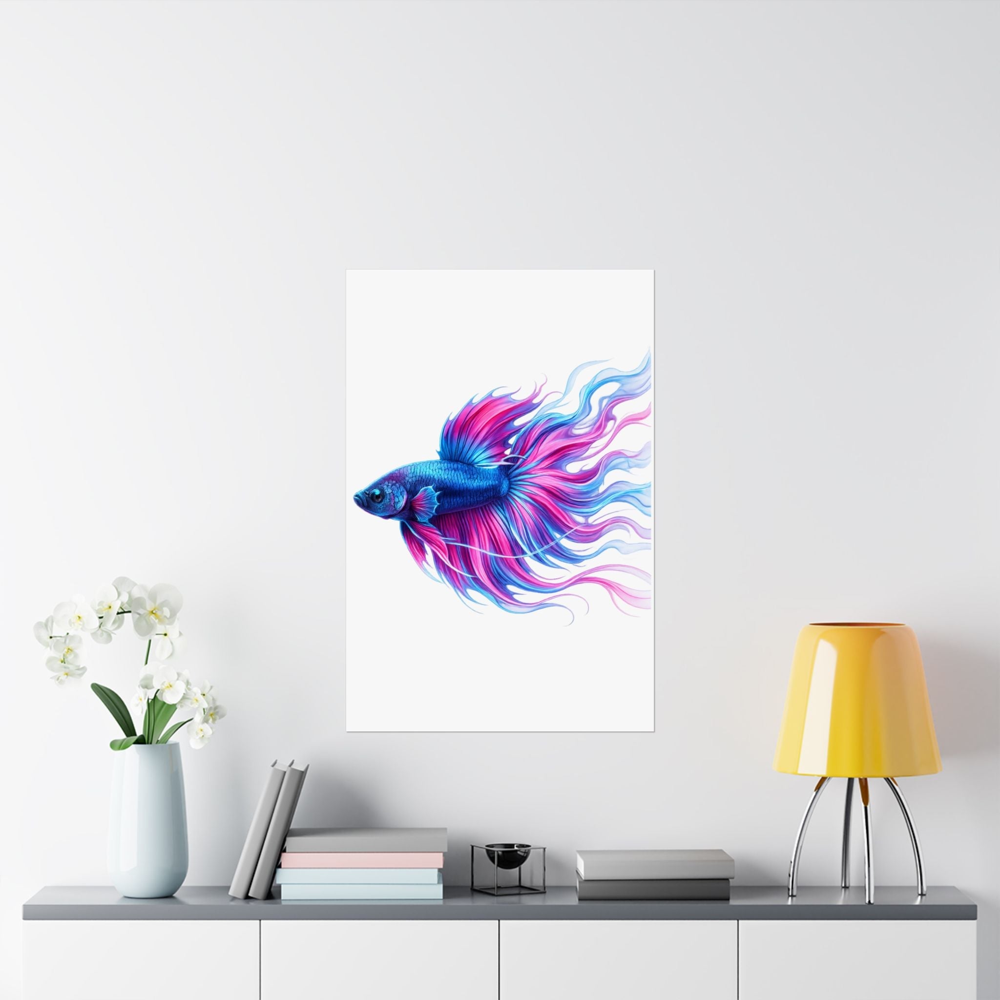 Electric Paint Betta Art Poster