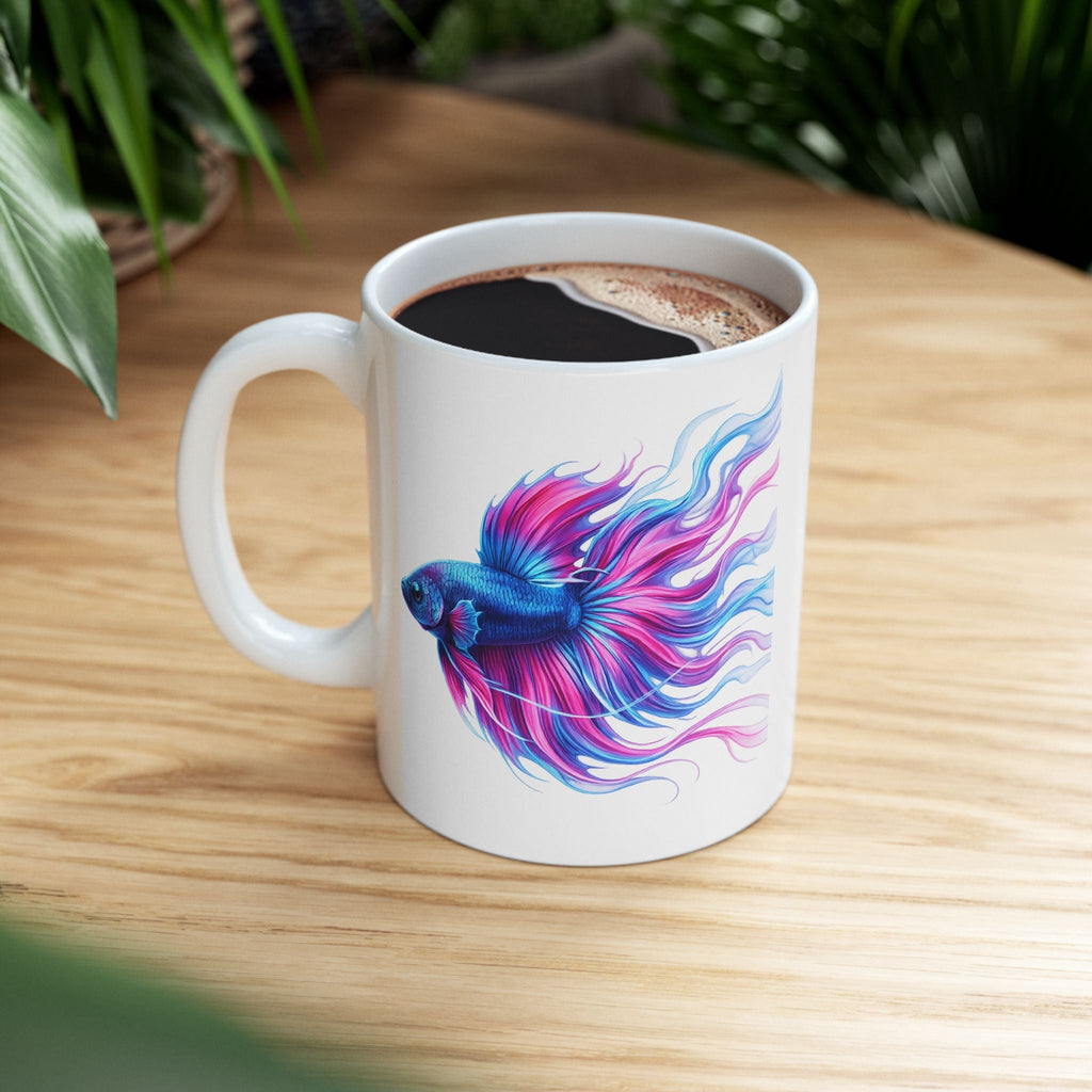 Electric Paint Betta Ceramic Mug