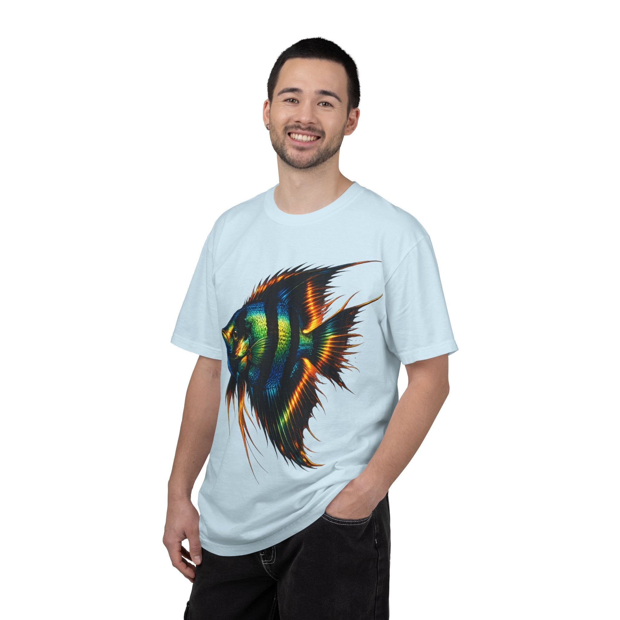 Angelfish Graphic T-Shirt — Vibrant Tropical Fish Illustration