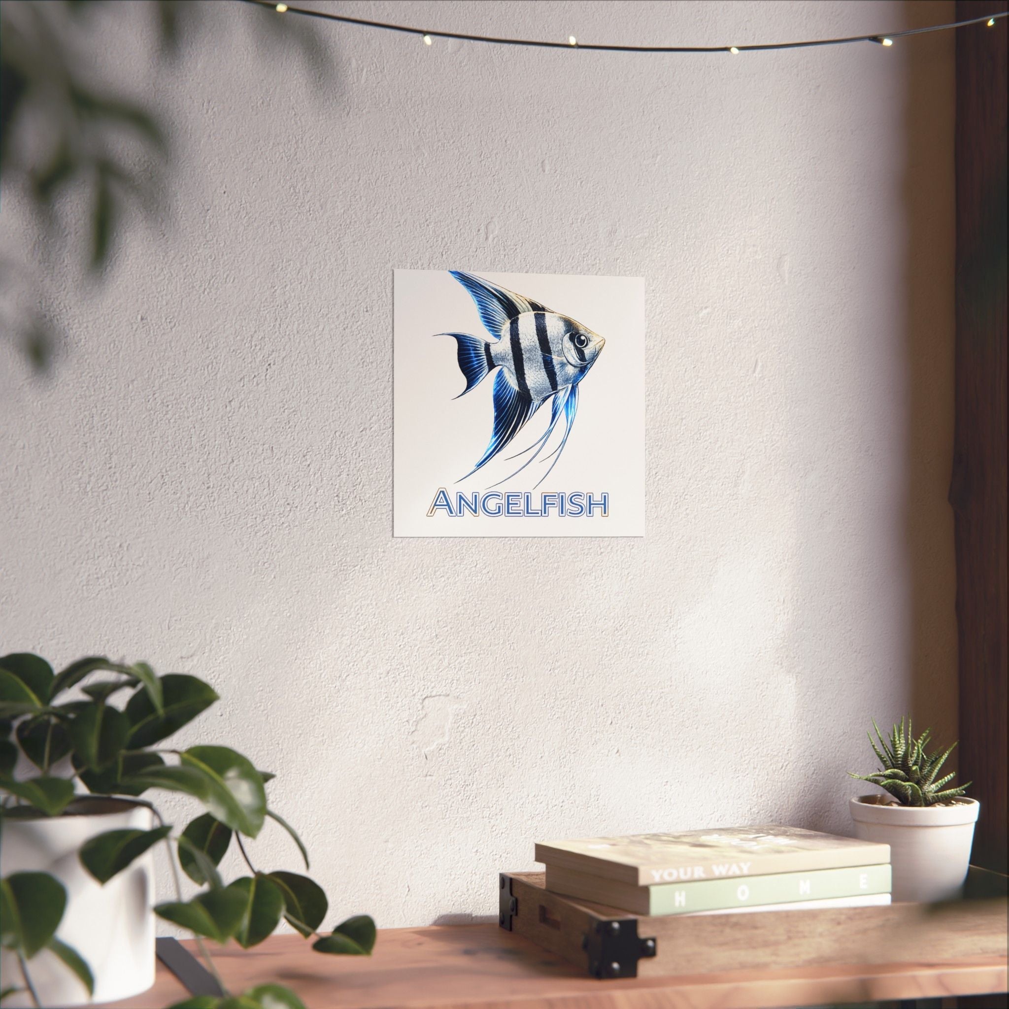 Angelfish Wall Poster — Matte Vertical Marine Fish Art Print