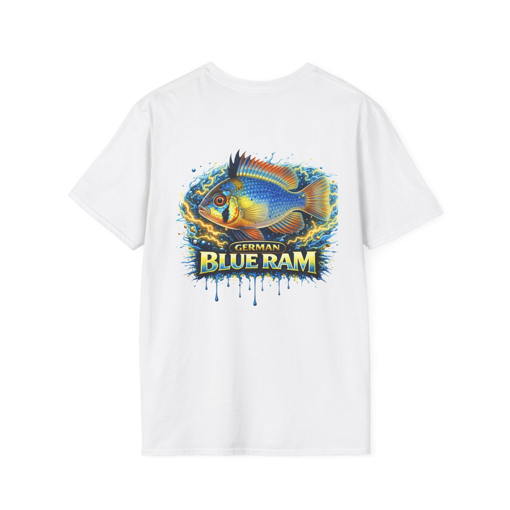 German Blue Ram Fish T-Shirt — Colorful Aquarium Cichlid Tee