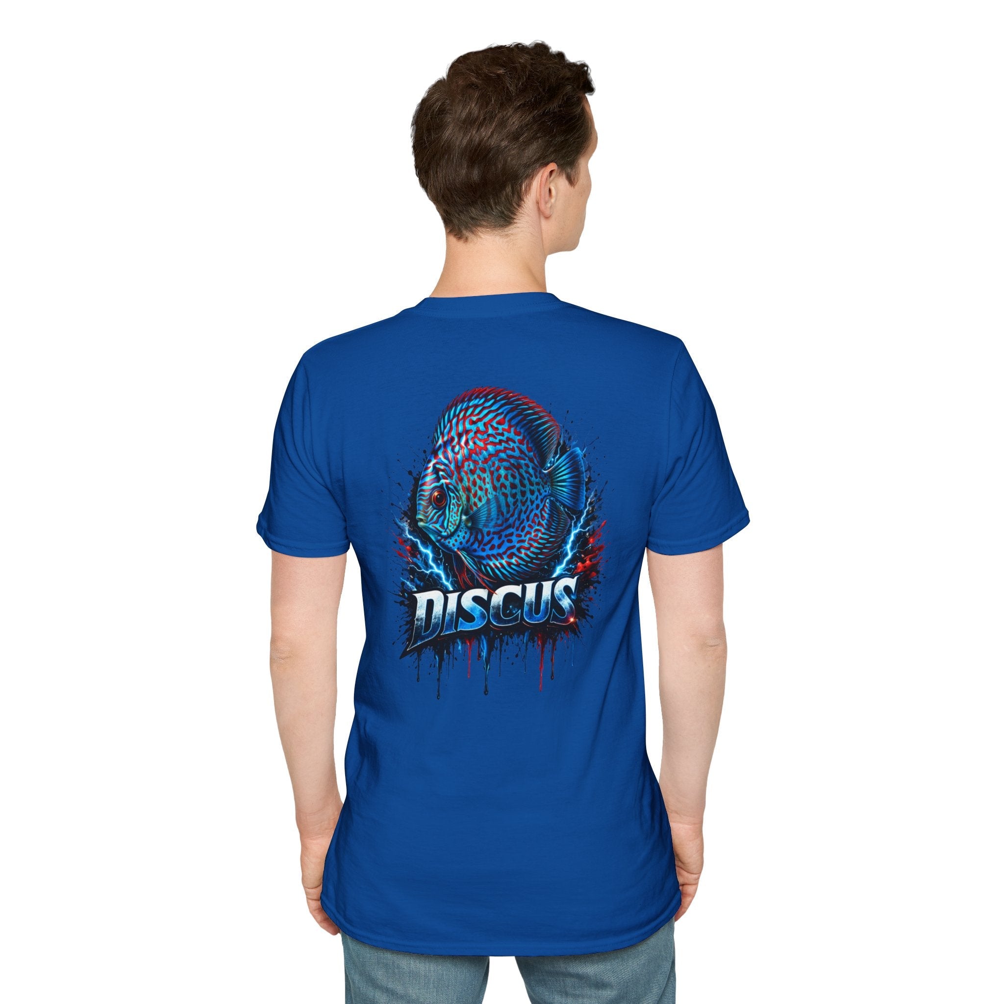 Electric Discus Fish T-Shirt - King of the Aquarium Lightning Art