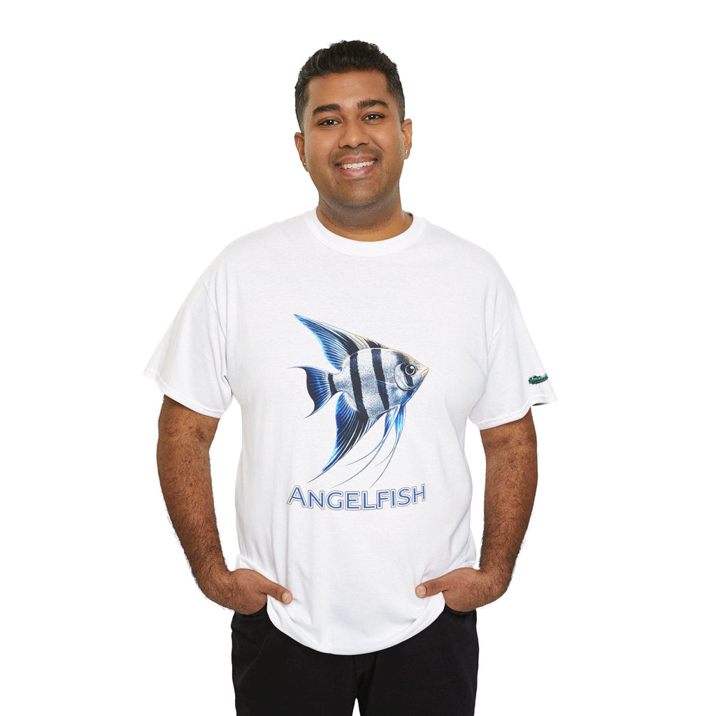 Angelfish Graphic Tee — Blue Tropical Fish Shirt