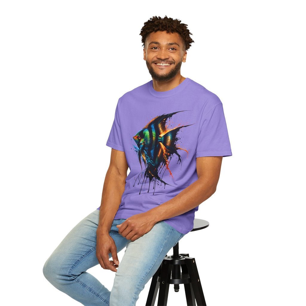 Vibrant Drip Angelfish Graphic Tee