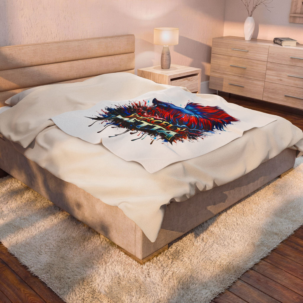 Fiercely Betta Plush Blanket — Vibrant Betta Fish Throw for Fish Lovers