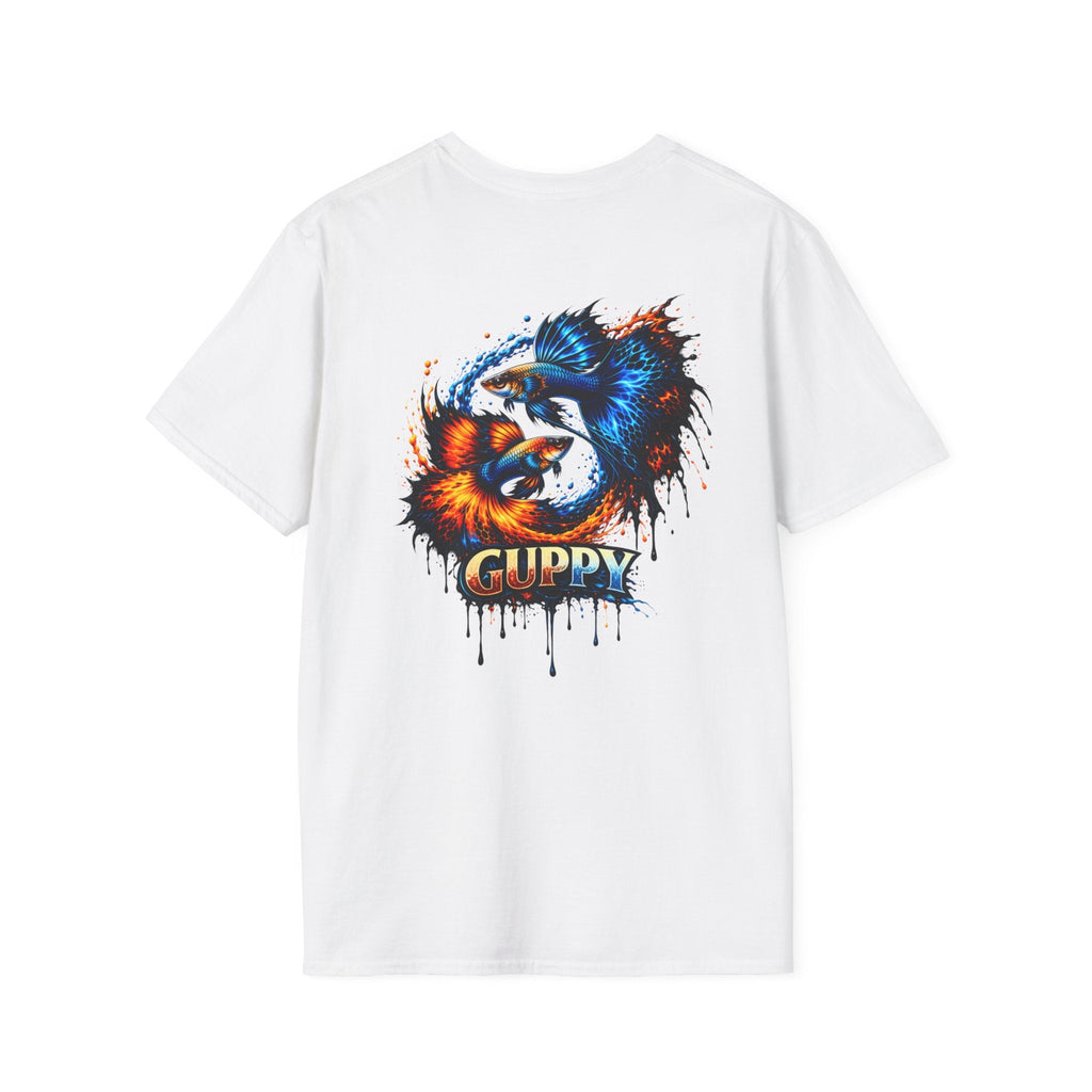 Guppy Fish T-Shirt — Vibrant Watercolor Drip Graphic Tee