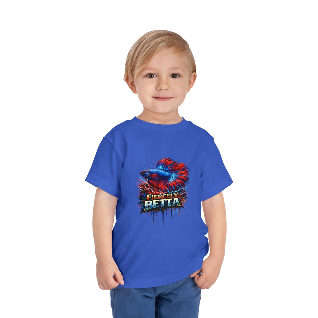 Toddler Tee - 'Fierce Betta' Colorful Betta Fish Graphic Shirt for Kids