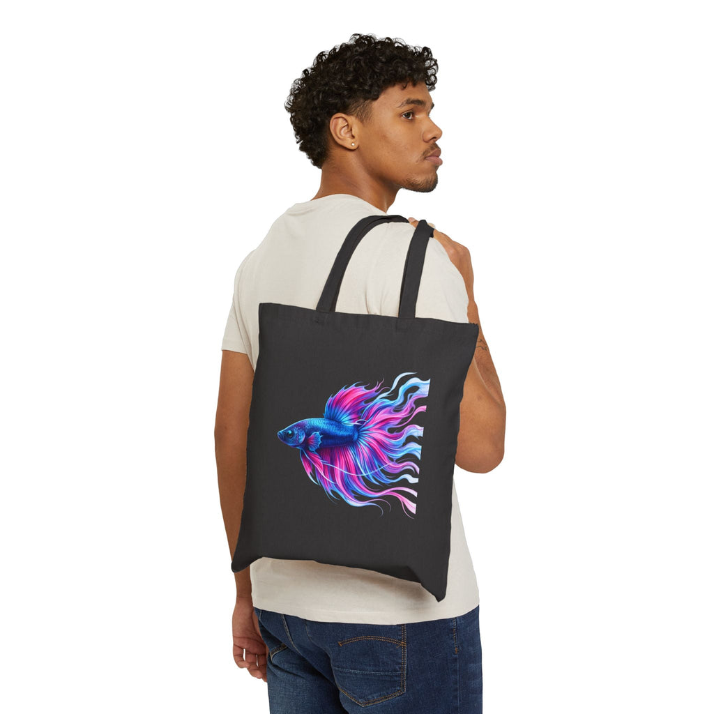 Electric Paint Betta Canvas Tote Bag
