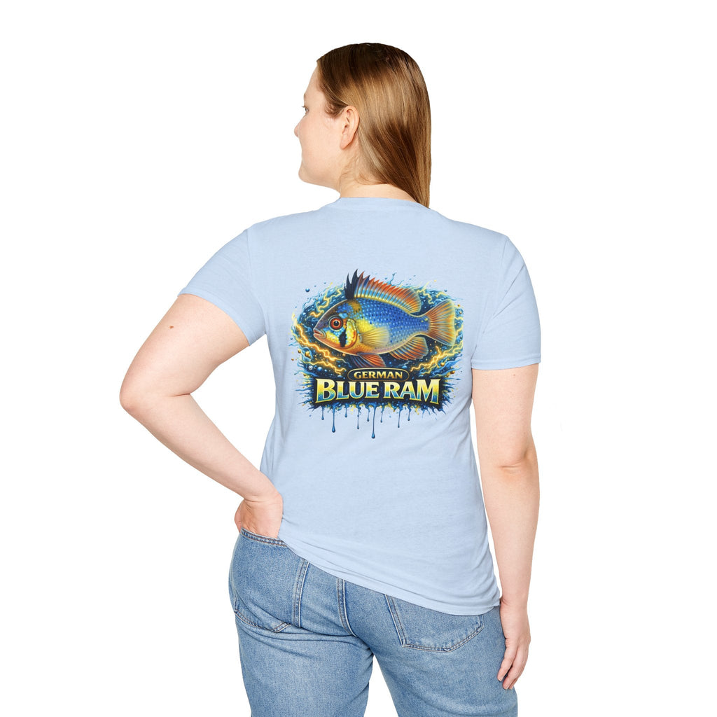 German Blue Ram Fish T-Shirt — Colorful Aquarium Cichlid Tee