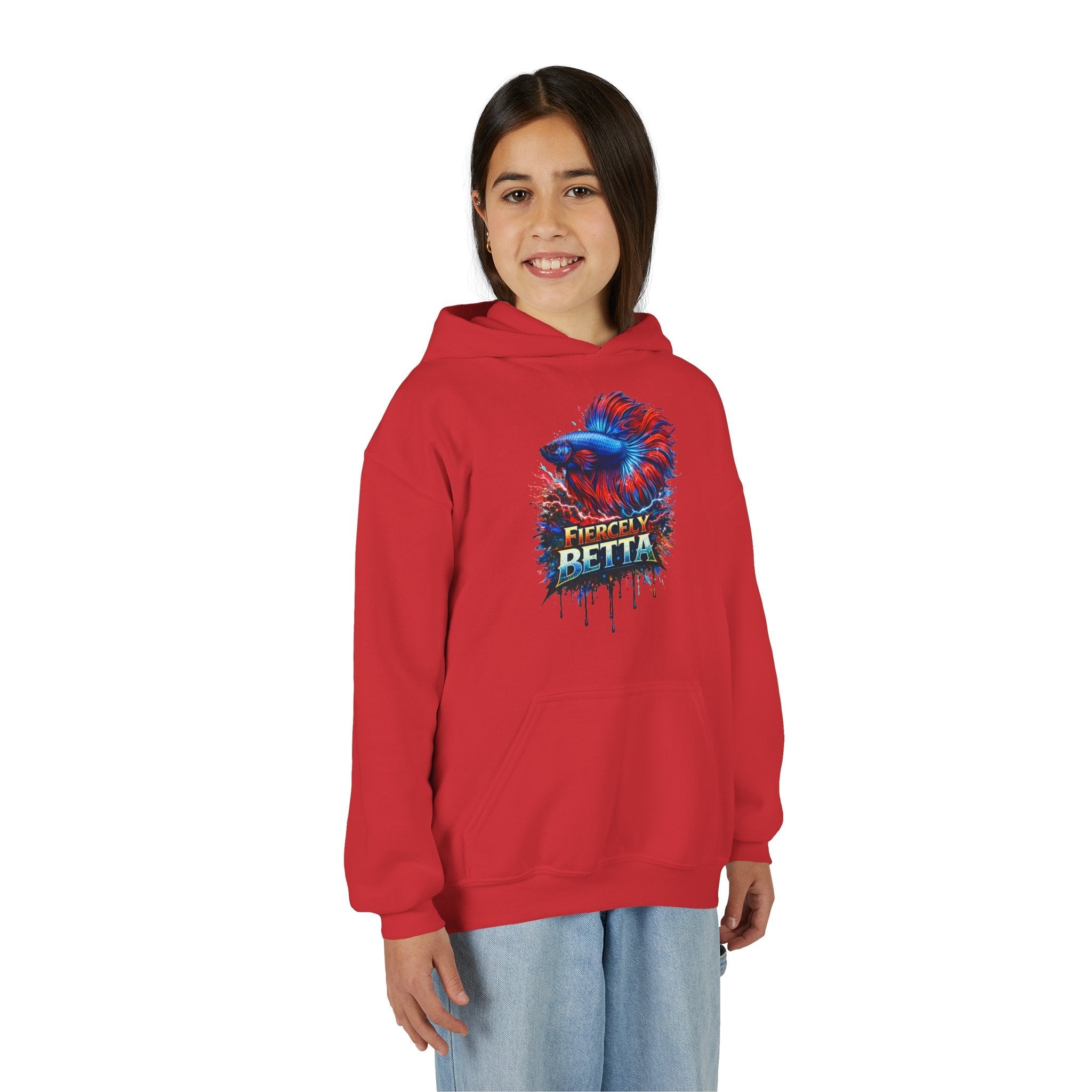 Fiercely Betta – Kids "Neon Flare" Fleece Hoodie