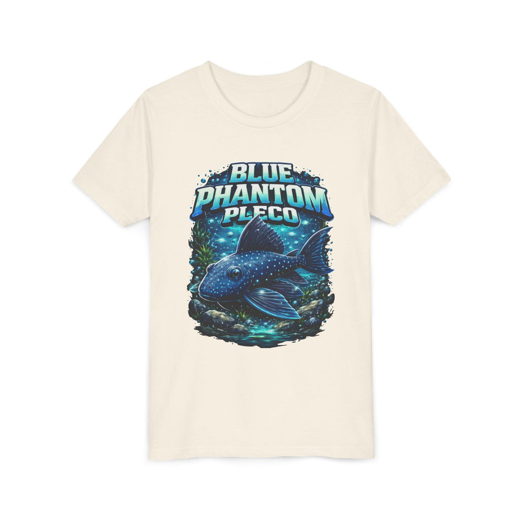 Blue Phantom Pleco Youth Tee – Kids Fish Aquarium T-Shirt
