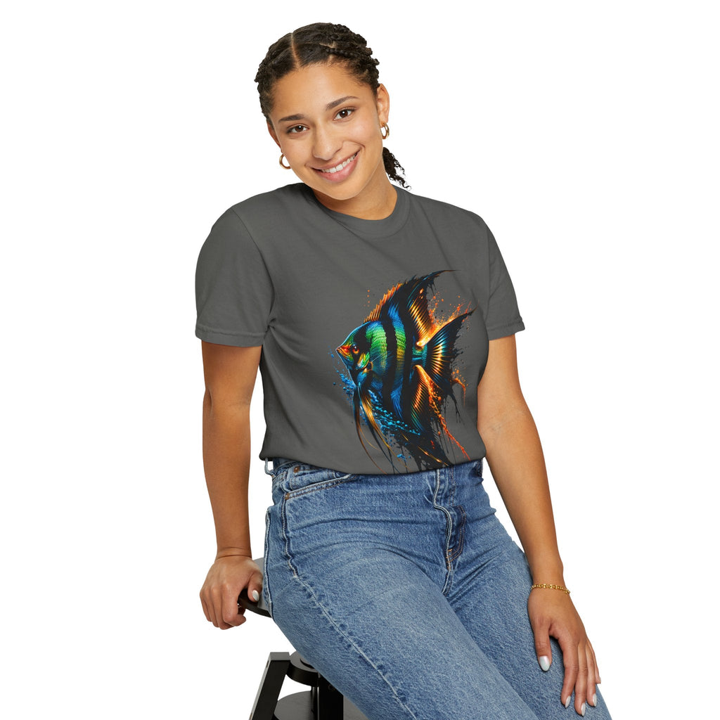 Vibrant Drip Angelfish Graphic Tee