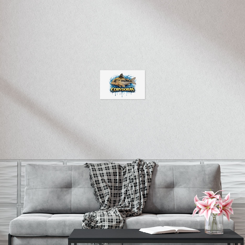 Corydoras Fish Poster — Freshwater Aquarium Art Print
