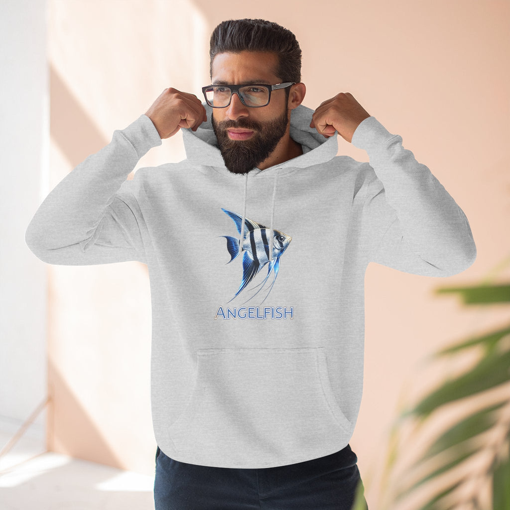 Angelfish Graphic Hoodie — Blue Aquarium Fish Pullover