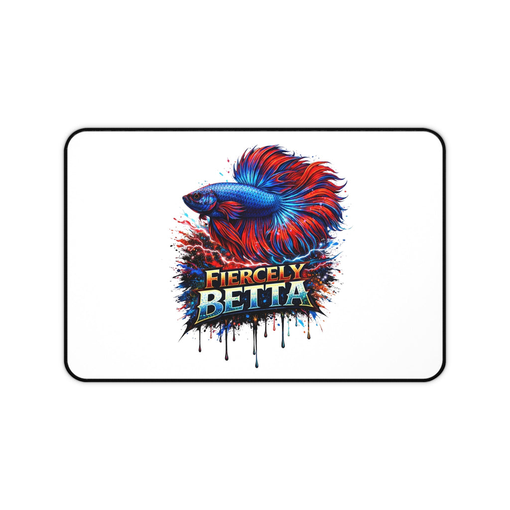 Betta Fish Desk Mat — 'Fiercely Betta' Colorful Aquarium Mouse Pad