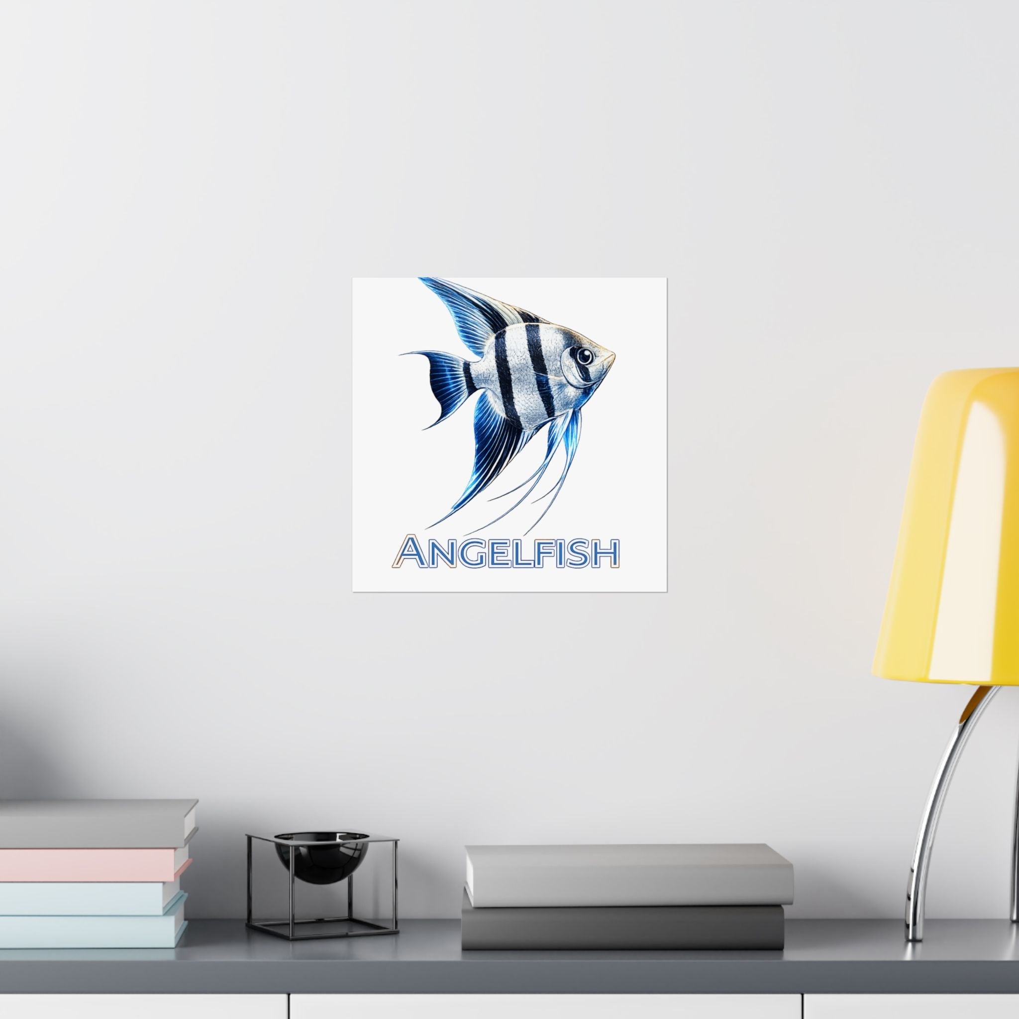 Angelfish Wall Poster — Matte Vertical Marine Fish Art Print