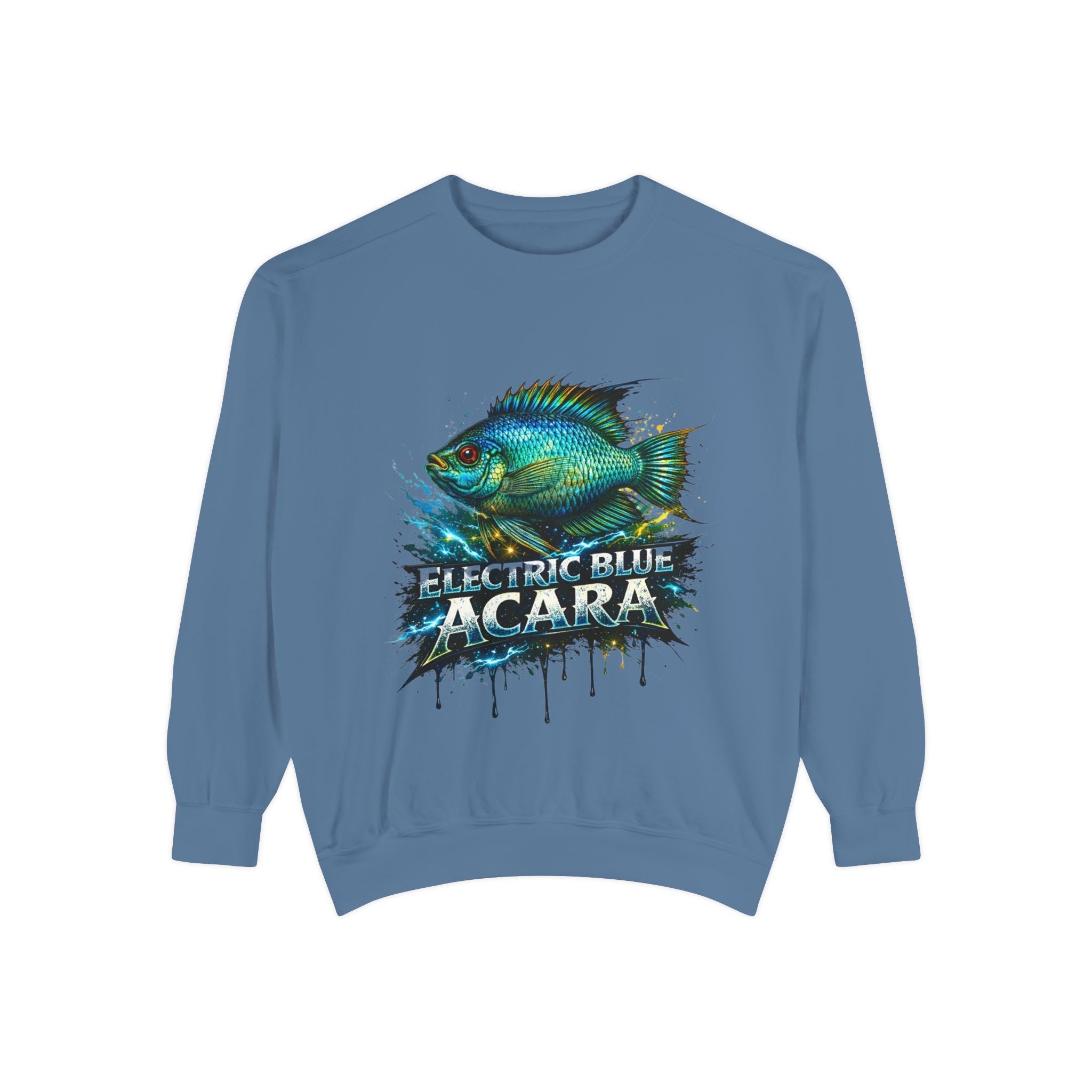 Electric Blue Acara – Garment-Dyed Premium Sweatshirt