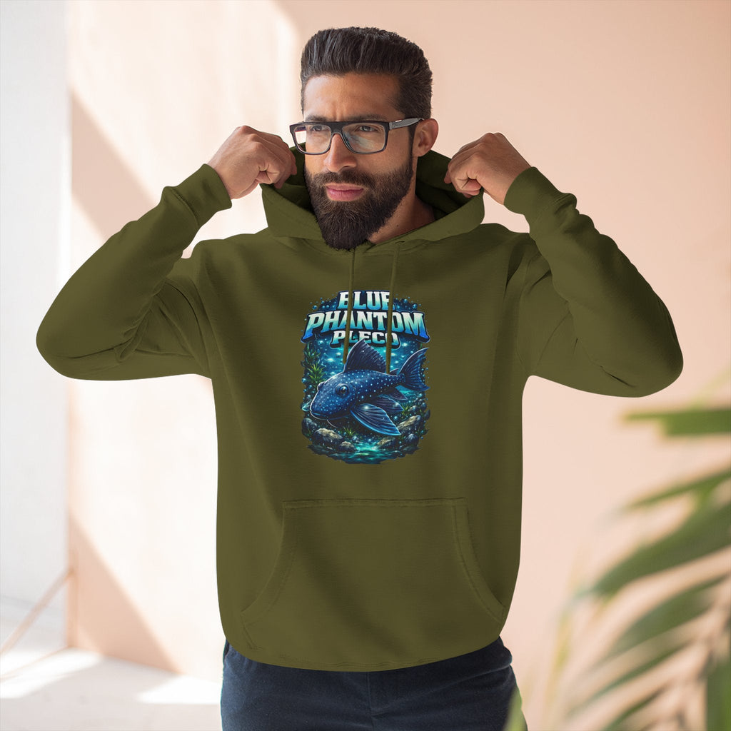 Blue Phantom Pleco L128 Hoodies | Premium Fish Keeper Streetwear | Inverness Ink