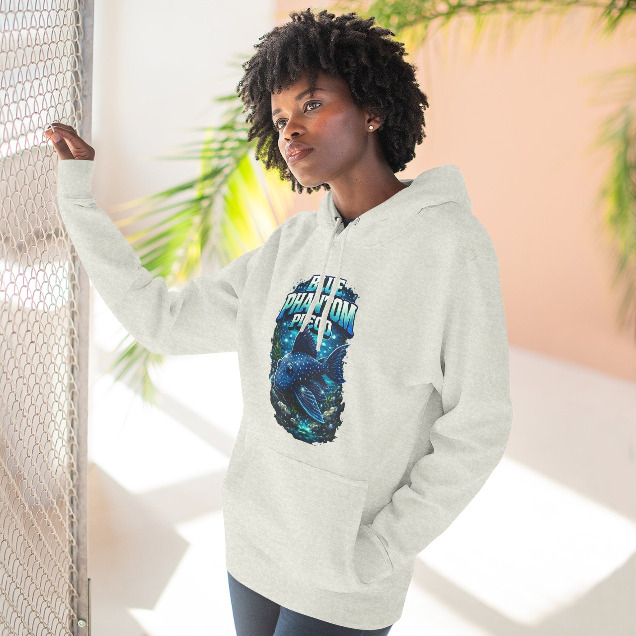 Blue Phantom Pleco L128 Hoodies | Premium Fish Keeper Streetwear | Inverness Ink