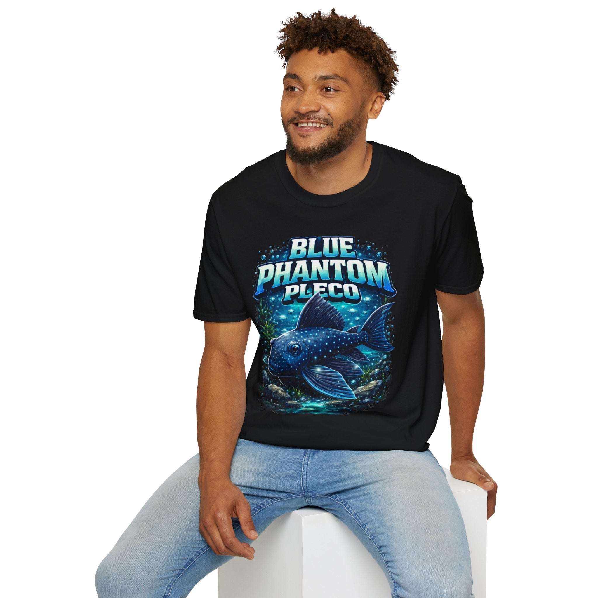 Blue Phantom Pleco T-Shirt — Graphic Aquarium Fish Tee