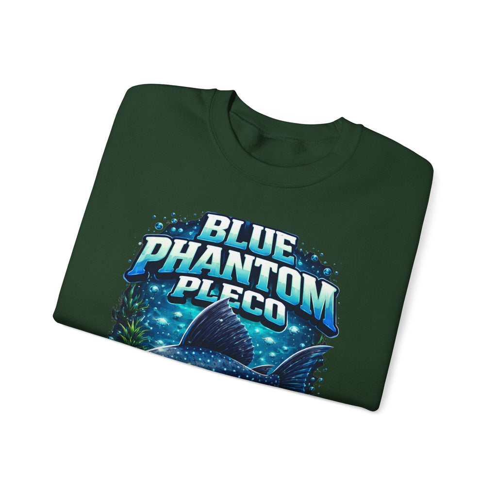 Blue Phantom Pleco Crewneck Sweatshirt – Aquatic Fish Graphic Pullover