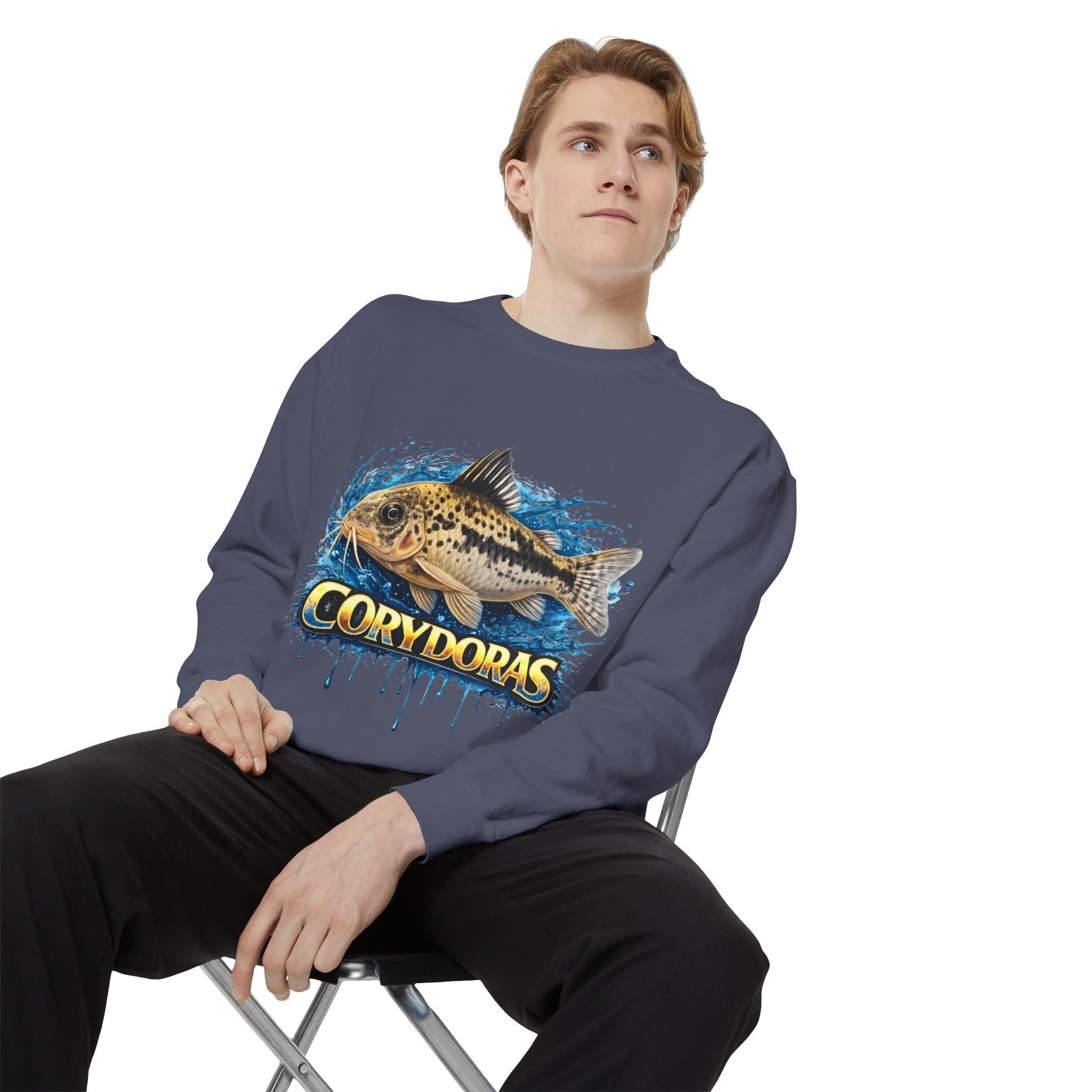 Corydoras Fish Sweatshirt — Aquatic Aquarium Catfish Graphic Crewneck