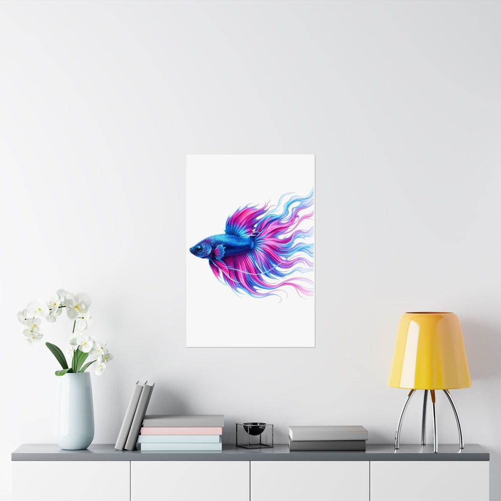 Electric Paint Betta Art Poster