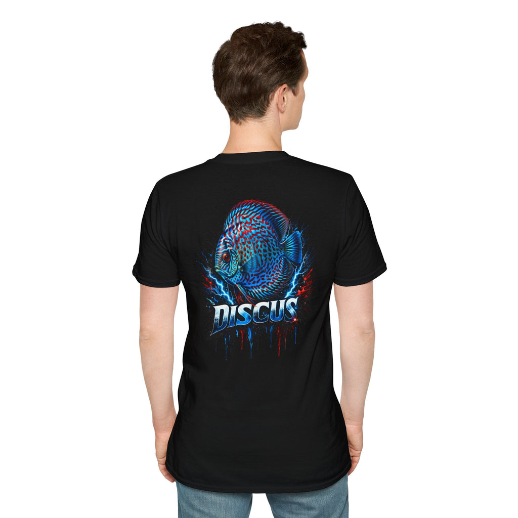 Electric Discus Fish T-Shirt - King of the Aquarium Lightning Art