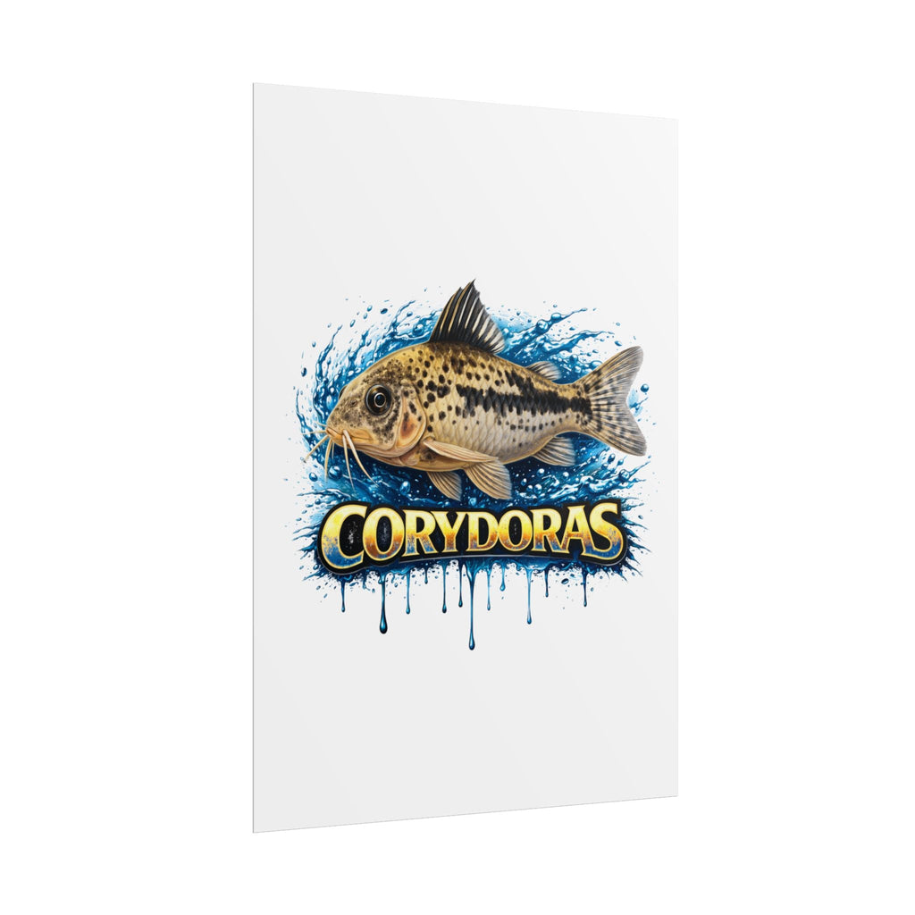 Corydoras Aquarium Fish Poster — Rolled Decorative Wall Art for Fishkeepers