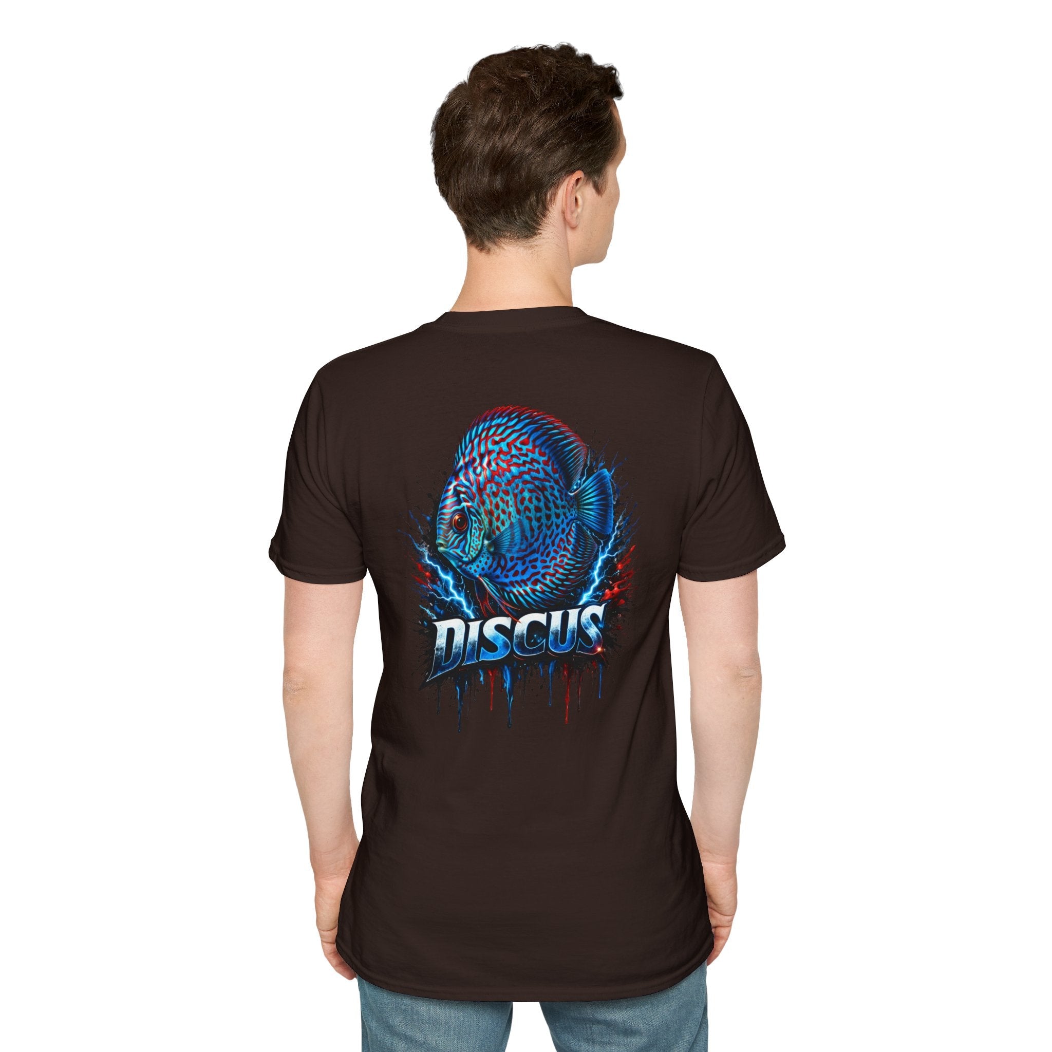 Electric Discus Fish T-Shirt - King of the Aquarium Lightning Art